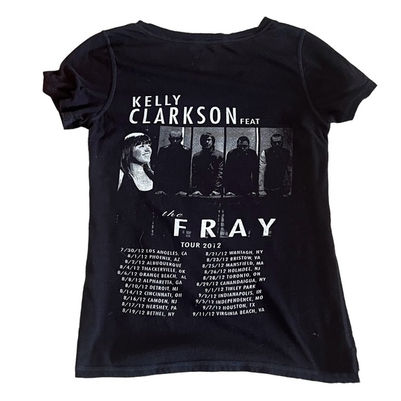 Vintage Kelly Clarkson T-Shirt Stronger Feat The Fray 2012 Concert Tour - Picture 4 of 5